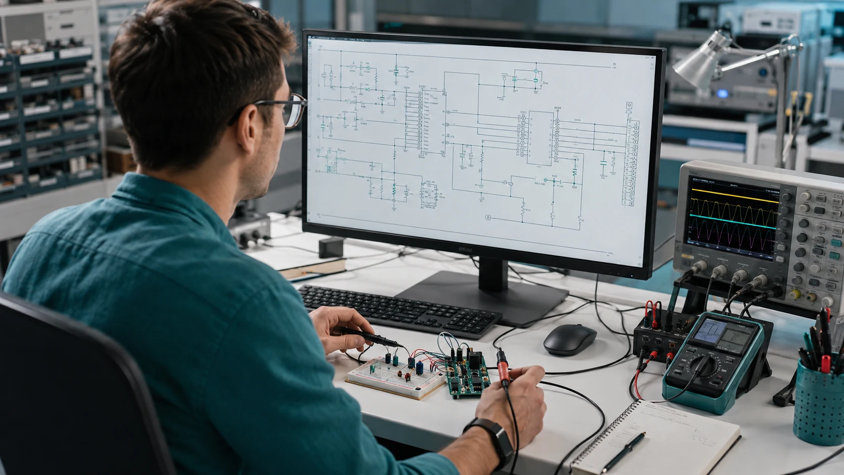 Illustrative embedded hardware prototyping bench